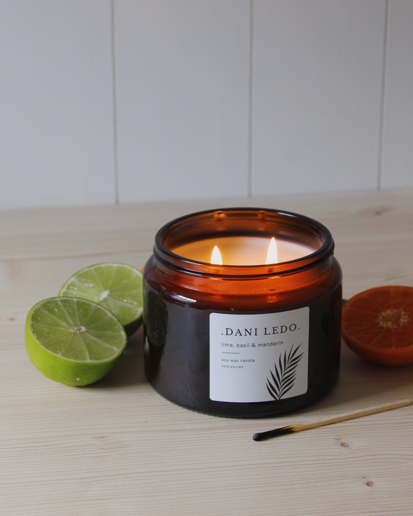 Lime, Basil & Mandarin Double Wick Candle