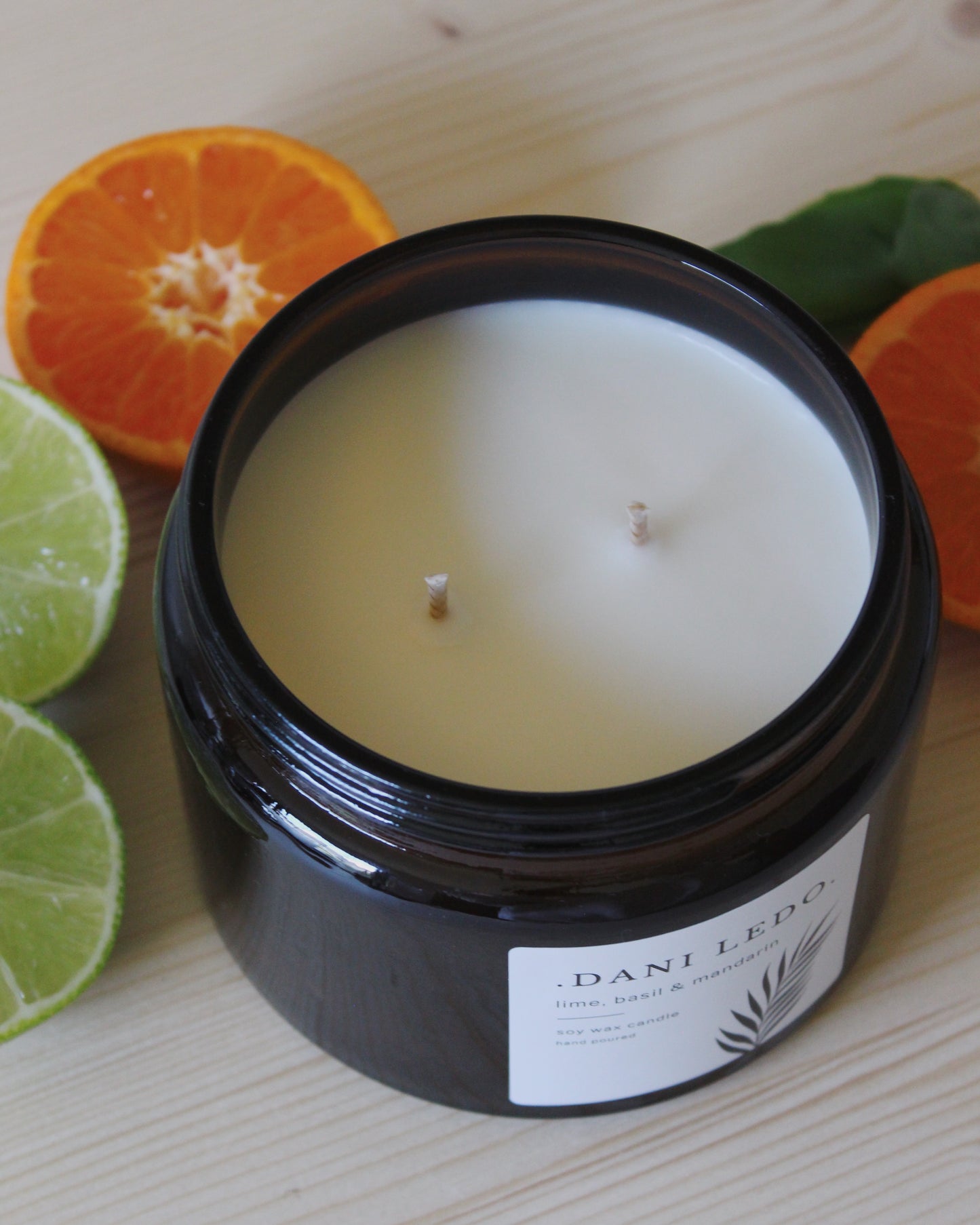 Lime, Basil & Mandarin Double Wick Candle