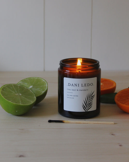 Lime, Basil & Mandarin Single Wick Candle