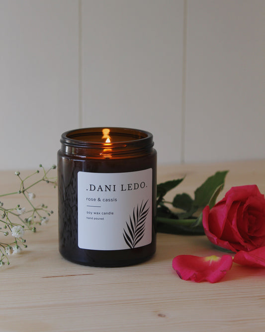Rose & Cassis Single Wick Candle