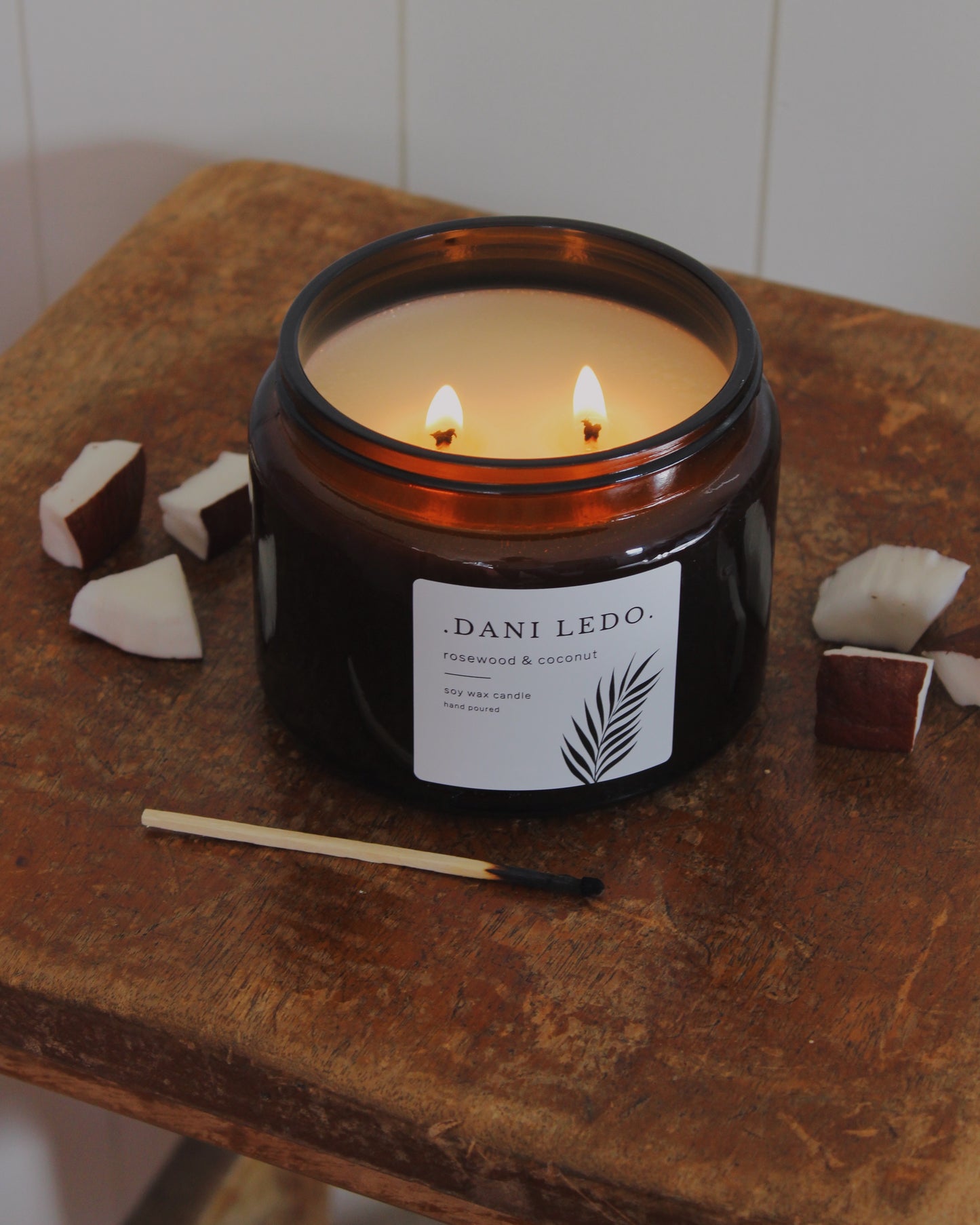 Rosewood & Coconut Double Wick Candle