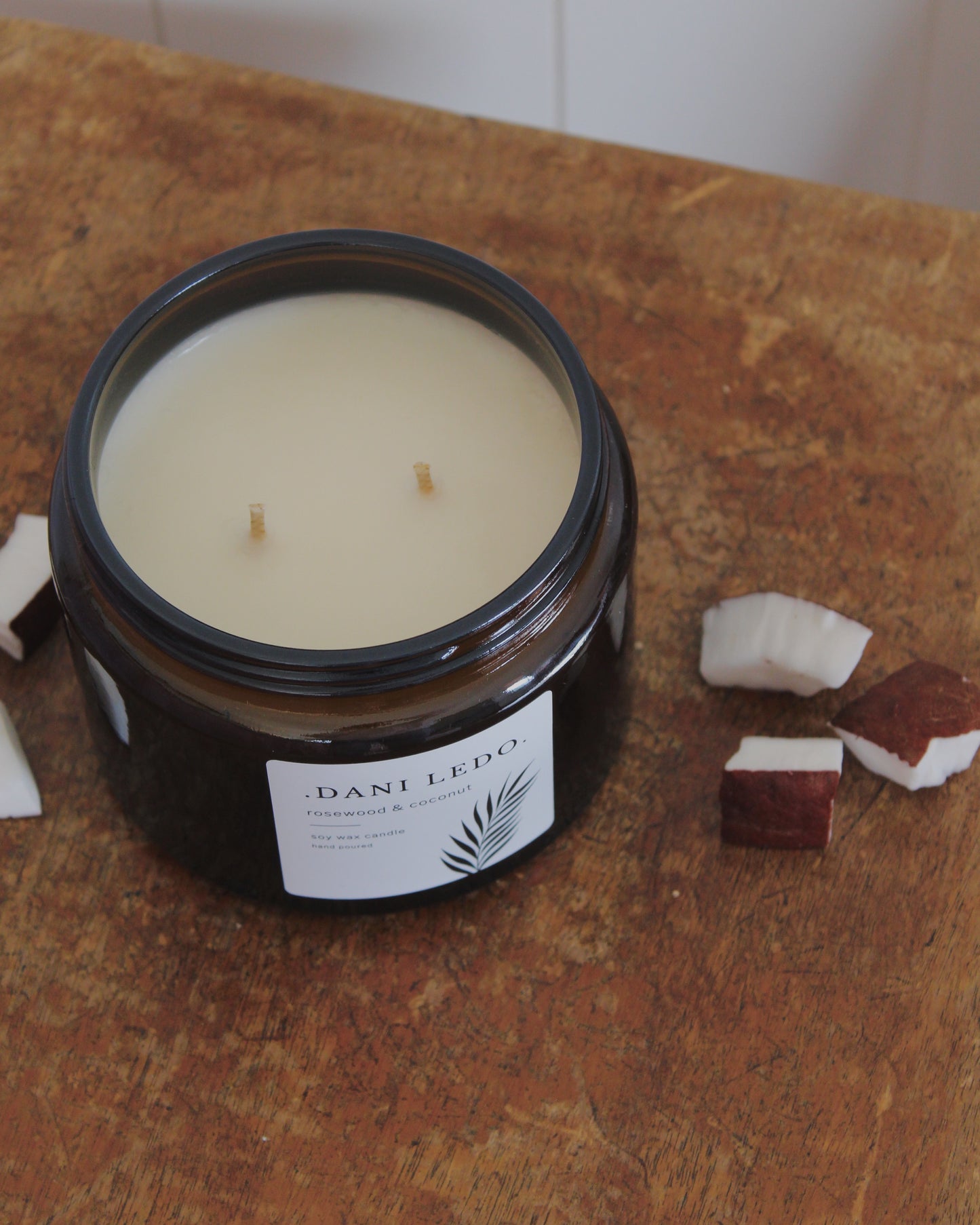 Rosewood & Coconut Double Wick Candle