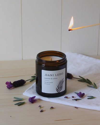 Lavender & Cotton Single Wick Candle