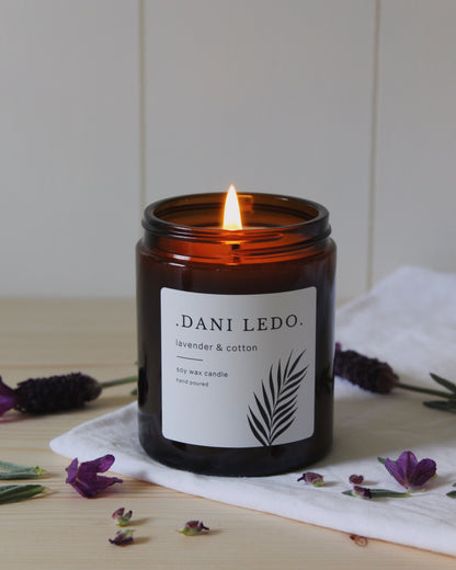 Lavender & Cotton Single Wick Candle