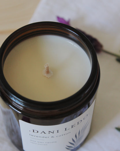 Lavender & Cotton Single Wick Candle