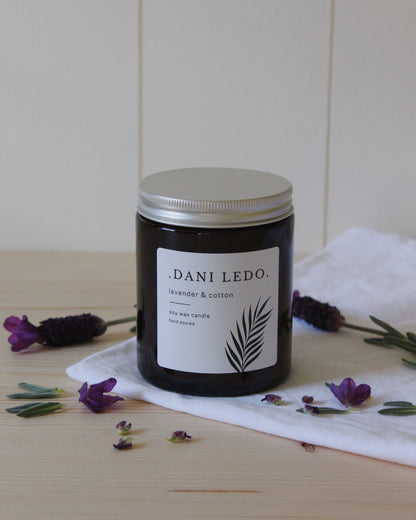 Lavender & Cotton Single Wick Candle