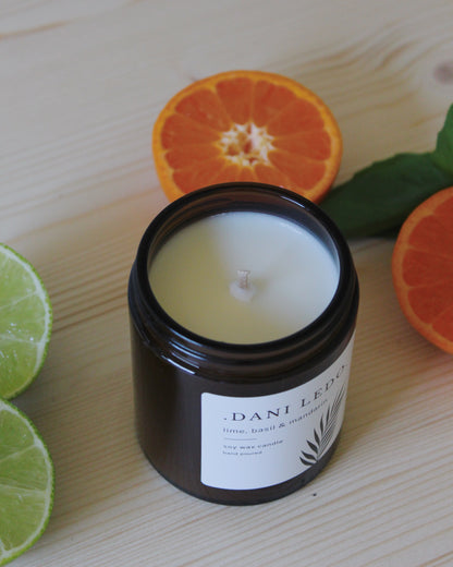 Lime, Basil & Mandarin Single Wick Candle