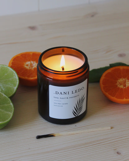 Lime, Basil & Mandarin Single Wick Candle