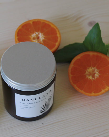 Lime, Basil & Mandarin Single Wick Candle