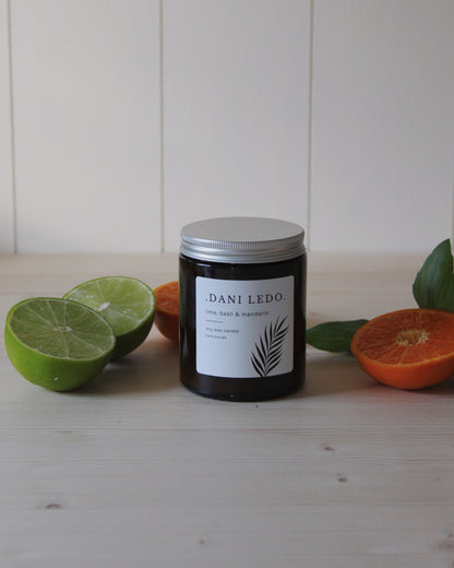 Lime, Basil & Mandarin Single Wick Candle