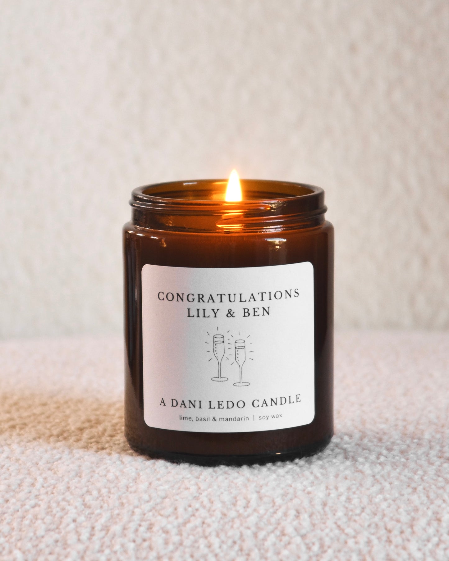 Personalised Congratulations Candle