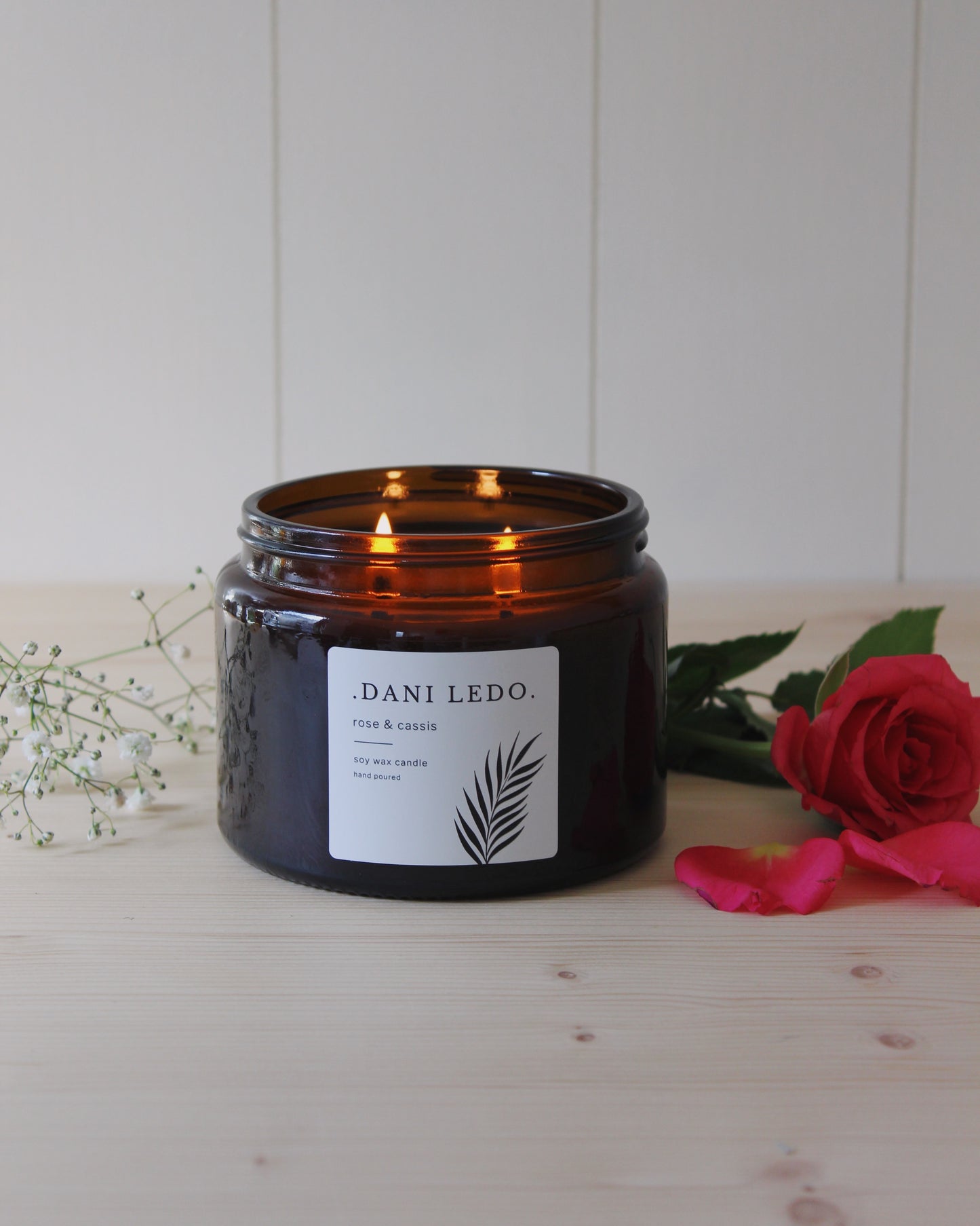 Rose & Cassis Double Wick Candle
