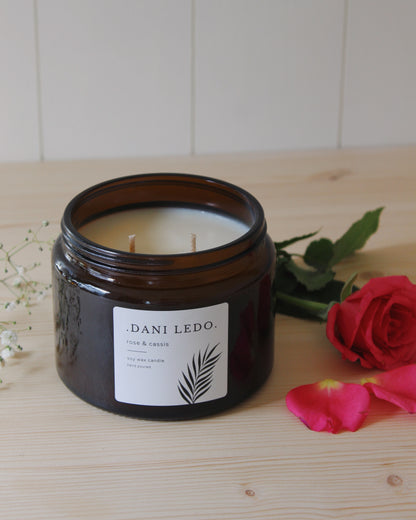 Rose & Cassis Double Wick Candle