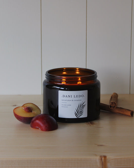 Spiced Plum & Cinnamon Double Wick Candle