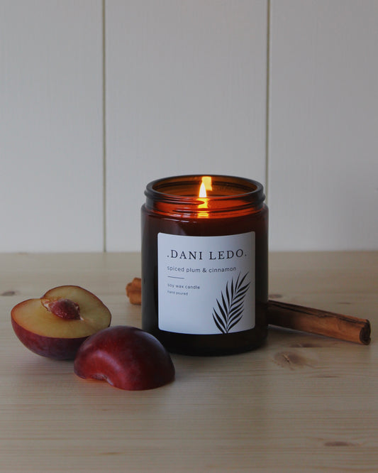 Spiced Plum & Cinnamon Single Wick Candle